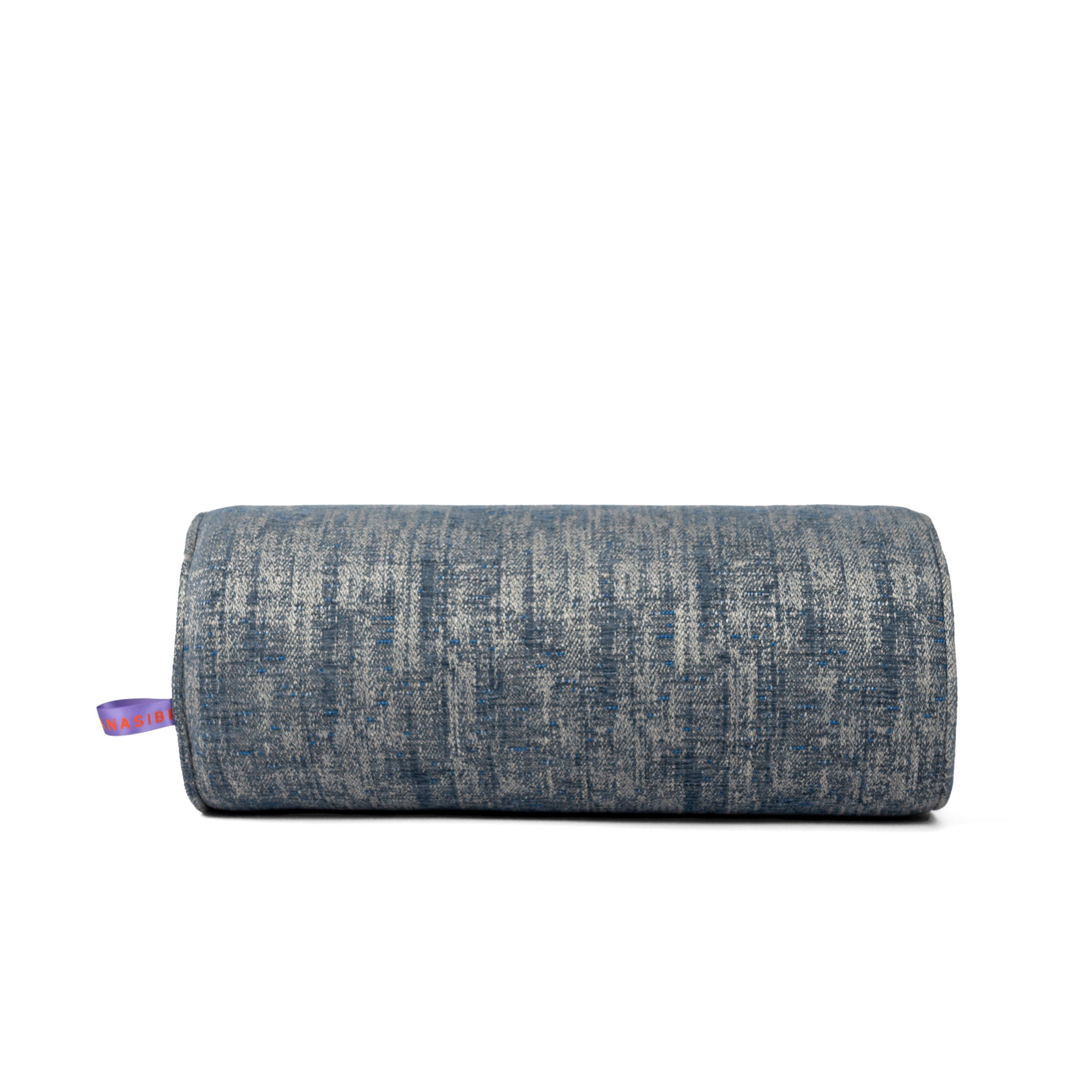 Fabric roll cushion with blue ART B77 inserts