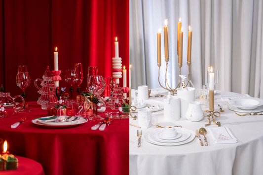 Guida alla tavola di Natale: due versioni di stile