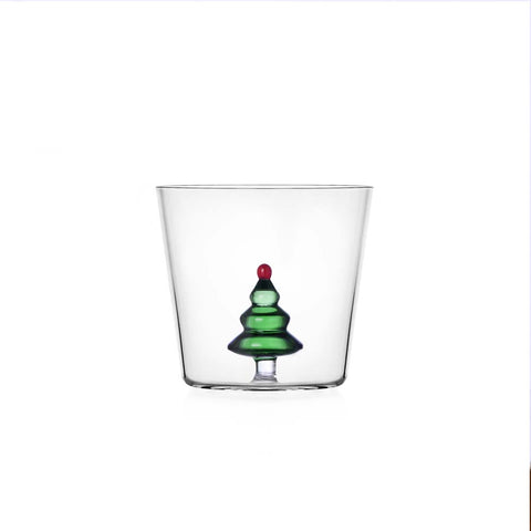 Tumbler Woodland Ichendorf in borosilicato con albero di Natale