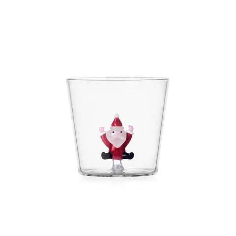 Gobelet de Noël Ichendorf en verre borosilicate avec le Père Noël qui saute