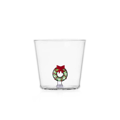 Tumbler Christmas Tales Ichendorf in borosilicato con decorazione natalizia Ghirlanda