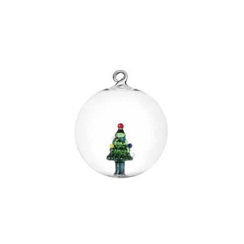 Palla Natalizia Christmas Tales Ichendorf in borosilicato con Albero di Natale