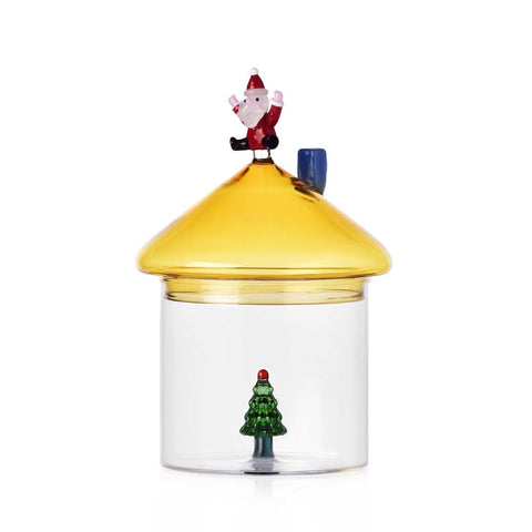 Scatola Natalizia Christmas Tales Ichendorf in borosilicato con Babbo Natale