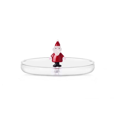 Piattino Natalizio Christmas Tales Ichendorf in vetro borosilicato con Bbabbo Natale