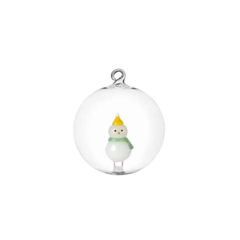 Palla di Natale Christmas Tales Ichendorf in vetro borosilicato con Pupazzo di Neve