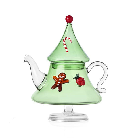 Teiera Schiaccianoci in borosilicato Ichendord con Albero di Natale