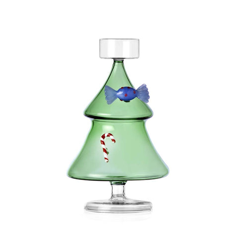 Tealight Schiaccianoci in borosilicato Ichendorf con Albero di Natale