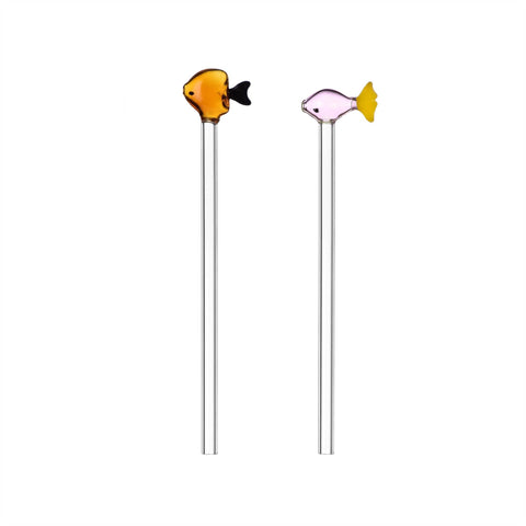 Ichendorf Marine Garden 2 cannucce pesci arancio e rosa + spazzola