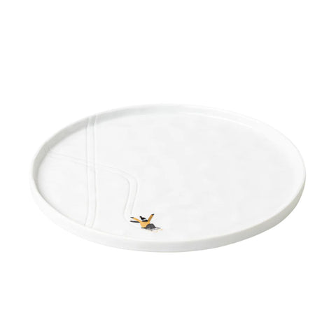 Piatto "Uomo sulla slitta" in porcellana Räder