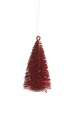 Addobbo a forma di albero rosso