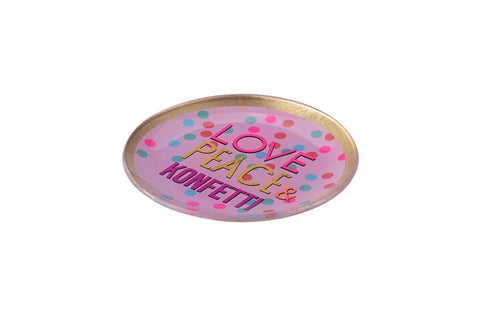 Gift company love plates love, peace & konfetti 13x1x13 cm