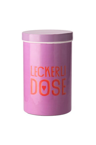 Gift Company Love Pets - Scatola per Biscotti, "Leckerlidose", Rosa Lavanda