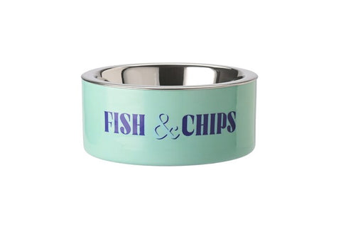 Gift Company Love Pets - Ciotola S, "Fish & Chips", Menta