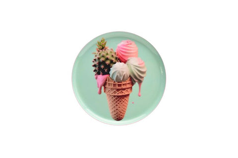 Gift Company Love Trays, vassoio decorativo, XS, Gelato, rotondo, menta 12,7x1x12,7 cm
