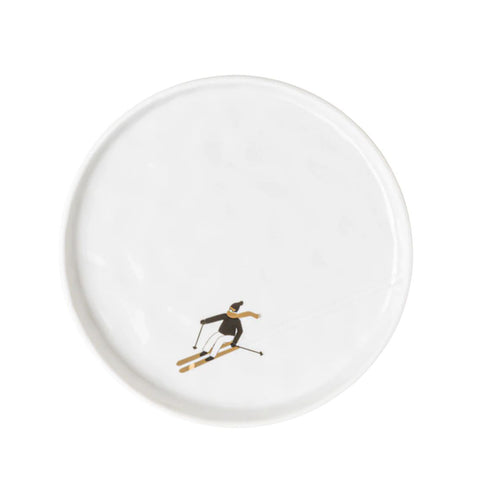 Piatto "Sci" in porcellana Räder
