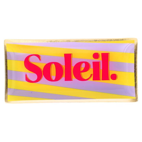 Gift Company Love Plates - Piatto in Vetro L, Motivo Soleil, Multicolore