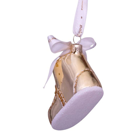 Decorazione natalizia gold baby's first christmas shoe h6 Vondels