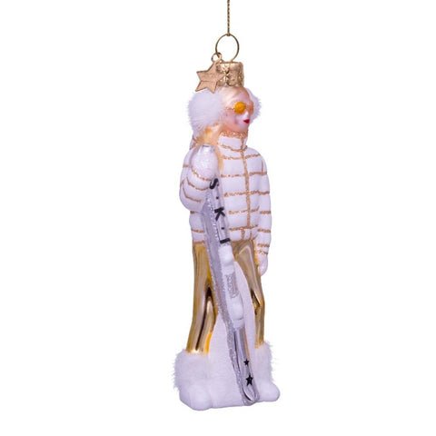 Decorazione Natalizia White Ski Lady H13 Vondels
