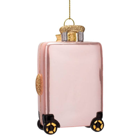 Decorazione Natalizia Pink Catching Flight Suitcase H10 Vondels
