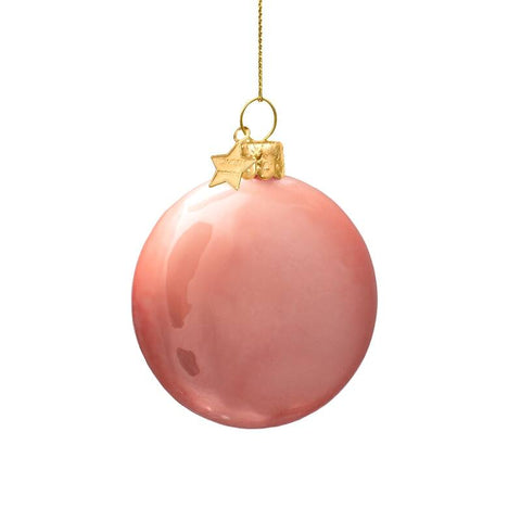 Christmas Decoration “Pink Orange Smiley” H7.5 cm Vondels