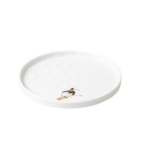 Piatto "Sci" in porcellana Räder