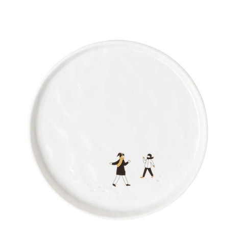 Piatto "Battaglia di neve" in Porcellana Räder