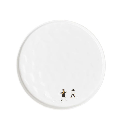 Piatto "Battaglia di neve" in porcellana Räder