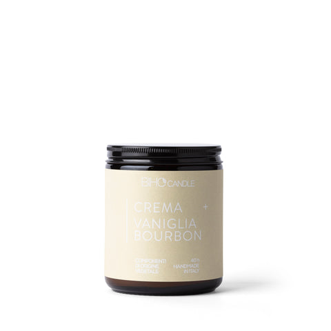 Candela Biho Candle Media Crema e Vaniglia Bourbon – Famiglia Gourmand