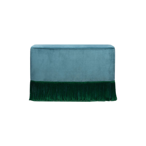 Pouf in Velluto Celeste