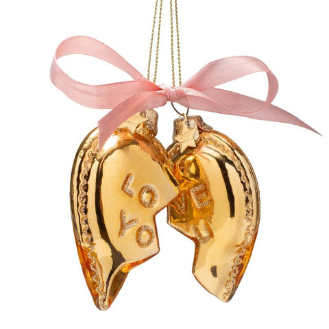 Decorazione Natalizia Gold Set of Love You Heart H8.5 Vondels