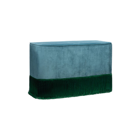 Pouf in Velluto Celeste