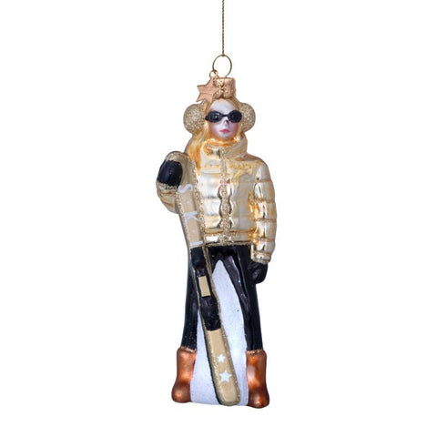 Decorazione Natalizia Gold Ski Lady H13 Vondels