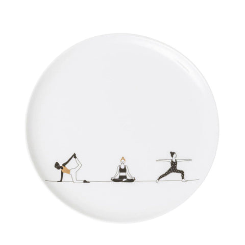 Piatto in Porcellana con Disegno Yoga Räder