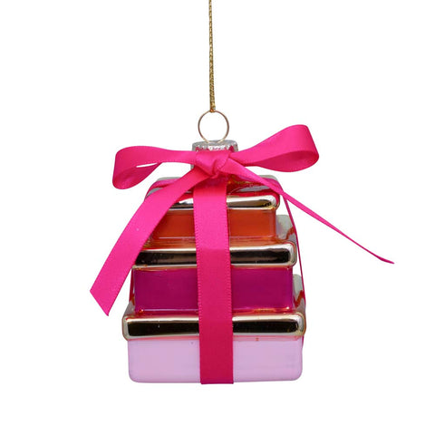 Decorazione Natalizia pink gift box H9.5 Vondels