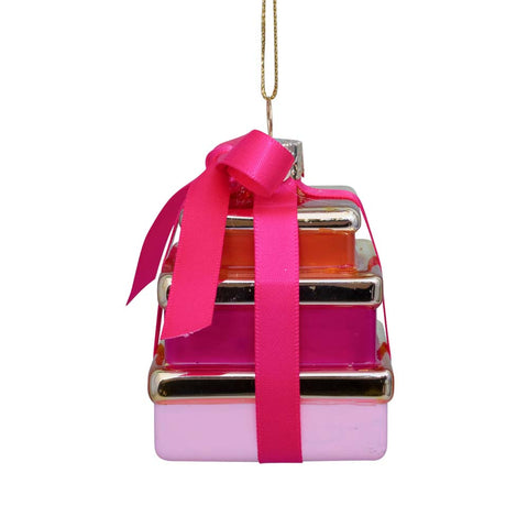 Decorazione Natalizia pink gift box H9.5 Vondels