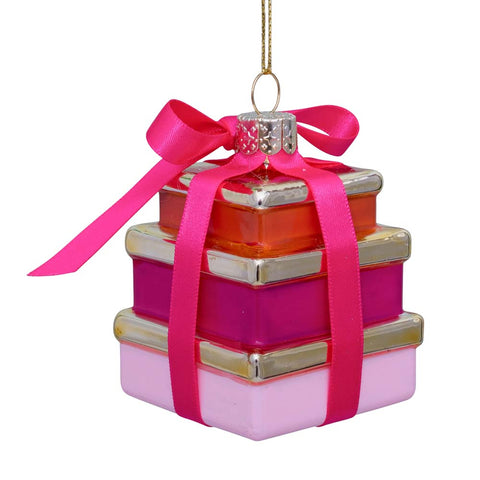 Decorazione Natalizia pink gift box H9.5 Vondels