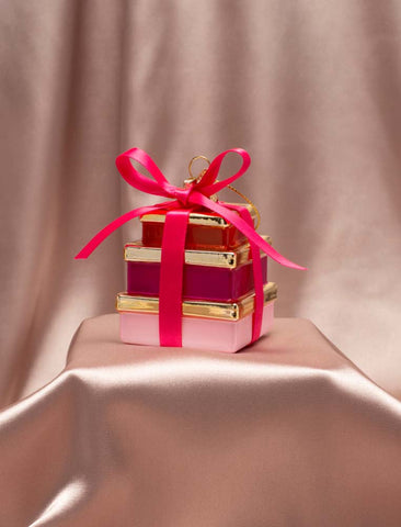 Decorazione Natalizia pink gift box H9.5 Vondels
