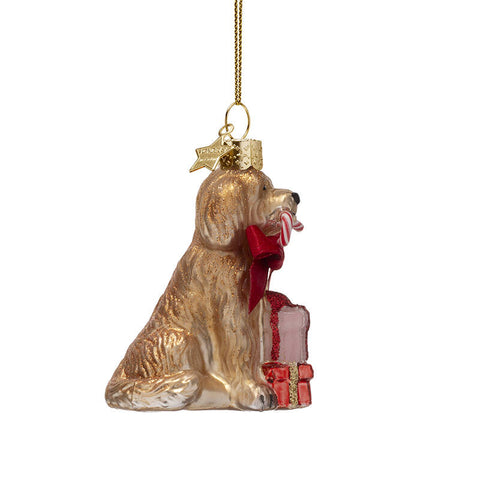 Decorazione Natalizia “Cockapoo Dog with Candy Cane” H9 cm Vondels