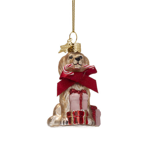 Decorazione Natalizia “Cockapoo Dog with Candy Cane” H9 cm Vondels