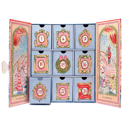 Set Decorazioni Natalizie “Advent Calendar” con Scatola (9 Pezzi) Vondels