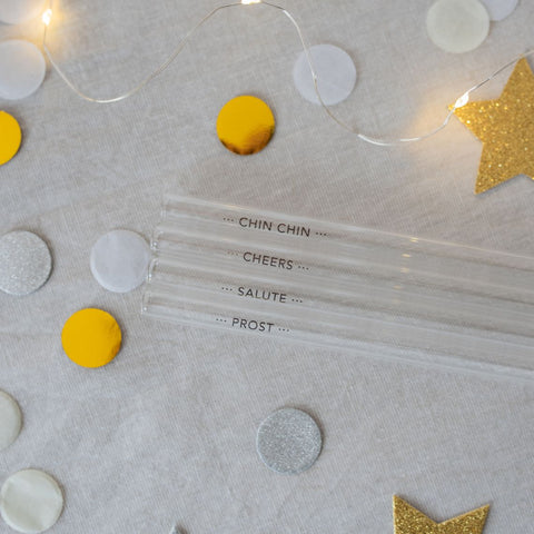 Ensemble de 4 pailles en verre Räder avec goupillon de nettoyage