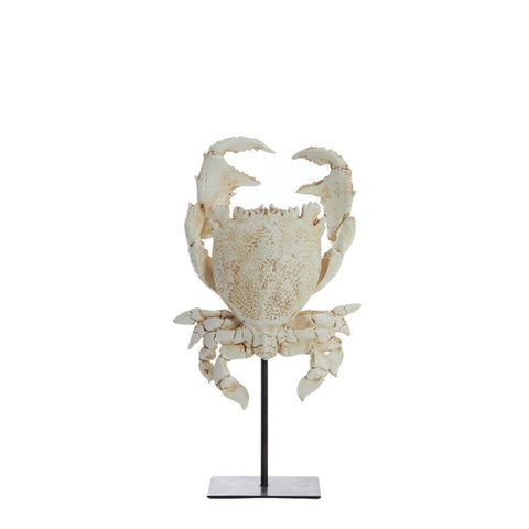 Decorazione Crab Light & Living 23x12,5x42,5 cm bianco con base