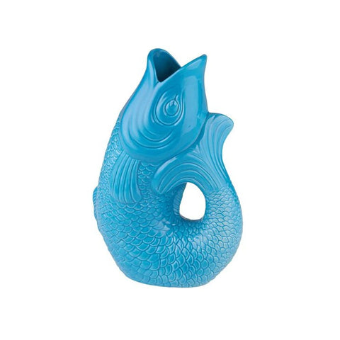 Gift Company Monsieur Carafon - Vaso a Forma di Pesce S, Lagoon, 1,2 L