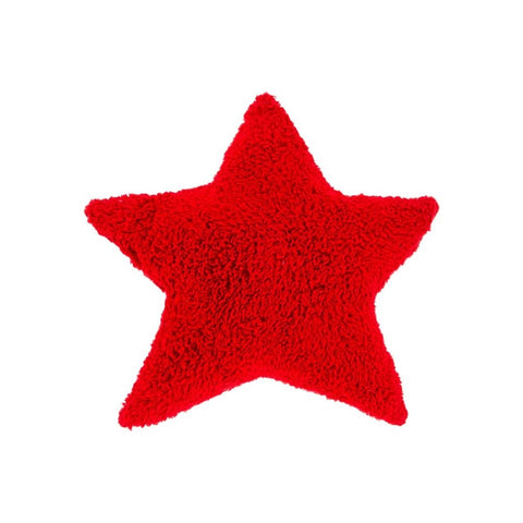 CUSCINO WHITE XMAS 45X45 STAR RED