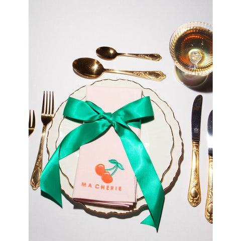 Vondels - Set da 2 Tovaglioli di Lusso con Ricamo - 45x45 cm