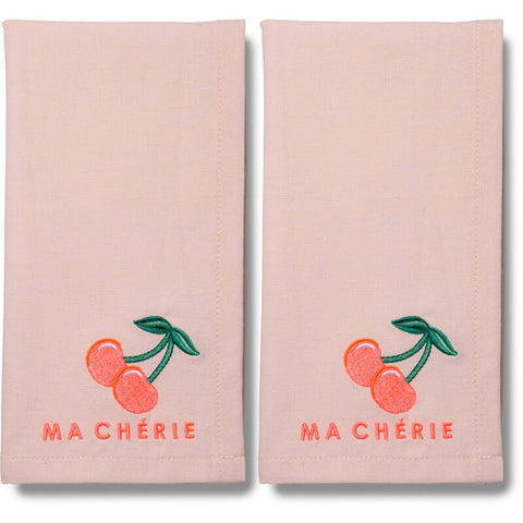 Vondels - Set da 2 Tovaglioli di Lusso con Ricamo - 45x45 cm