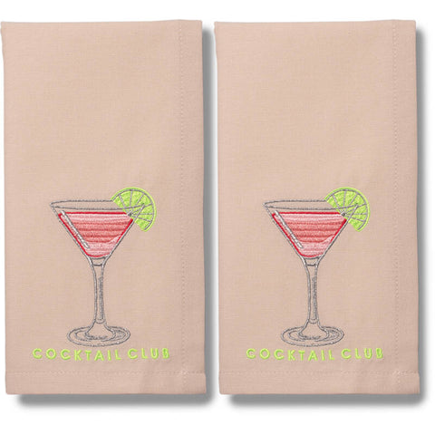 Vondels - Set da 2 Tovaglioli di Lusso con Ricamo - 45x45 cm