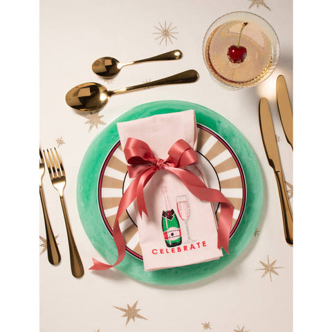 Vondels set da 2 Tovaglioli di Lusso con Ricamo - 45x45 cm