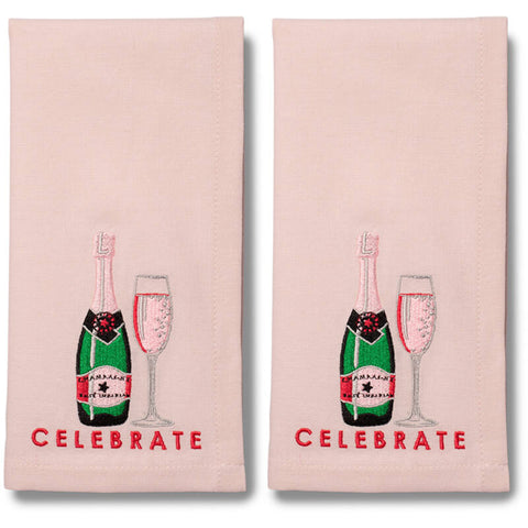 Vondels set da 2 Tovaglioli di Lusso con Ricamo - 45x45 cm