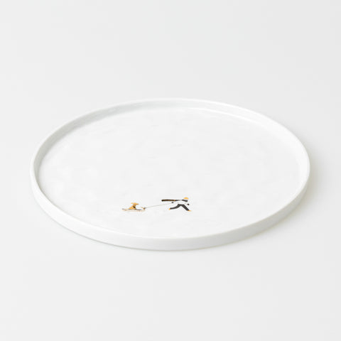 Piatto "Cane trainato sulla Neve" in Porcellana Räder